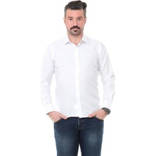 Buenza Sry Oxford Slim Fit Uzun Kol Gömlek - Beyaz