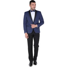 Buenza Vega Şal Yaka Smokin Set Takım Elbise-İndigo