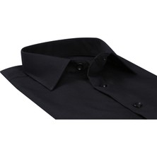 Buenza Coton Uzun Kol Gömlek - Siyah