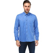 Varetta Erkek Mavi Pamuklu Cepli Uzun Kol Gömlek