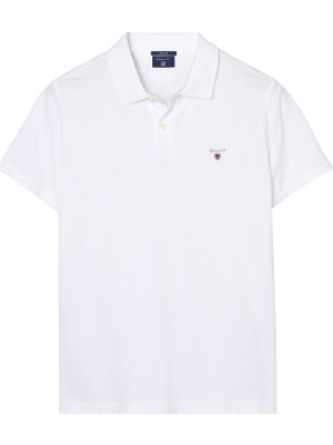 Gant Kısa Kollu Beyaz Erkek Polo Yaka T-Shirt 2201.110