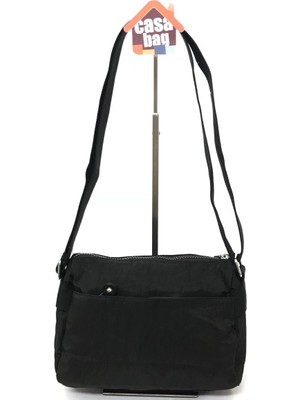 Smart Bags Krinkıl Kumaş Kadın Omuz - Çapraz Çantası Siyah