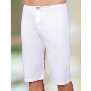 Penye Süprem Paçalı Boxer Beyaz Me018