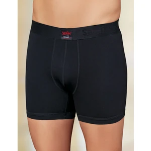 Likralı Şahinler Yazılı Torbalı Boxer Siyah Me031