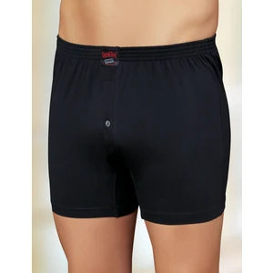 Penye Düğmeli Boxer Siyah Me010
