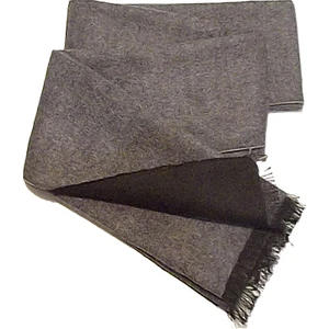 HepsiDahice Erkek Fular Atkı %75 Cashmere Siyah Gri Çift Taraflı Kaşmir Kaşkol