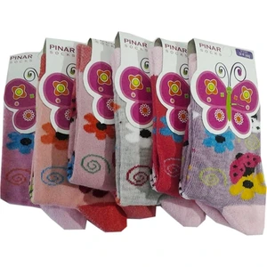 Ertuğ Anne & Bebek Kız Çocuk Çorap 6'lı Paket Asorti