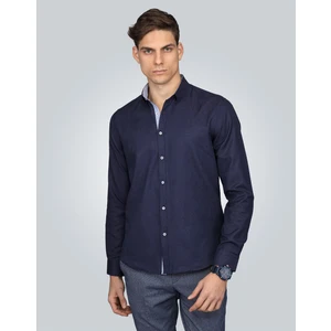 Slim Fit Spor Lacivert Gömlek