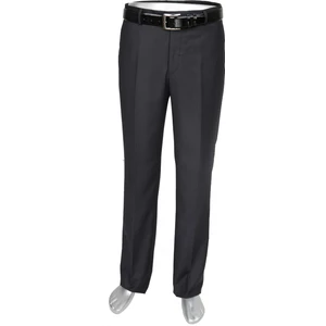 Klasik Kesim Pilesiz Kumaş Pantolon - Füme