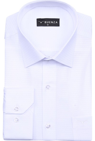 Buenza Sry 4197 Uzun Kol Klasik Gömlek - Beyaz