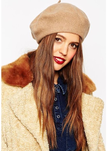 Modamarka Shop Kadın Ressam Beresi Fransız Şapka Camel fiyatları