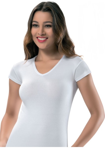 2'li paket 2331 Bayan V Yaka Yarım Kol Body