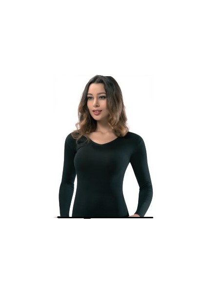 2'li paket 2332 Bayan V Yaka Uzun Kol Body