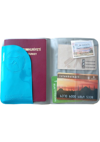 M-Square Pvc Deri Pasaport Kılıfı Seyahat Cüzdanı modelleri