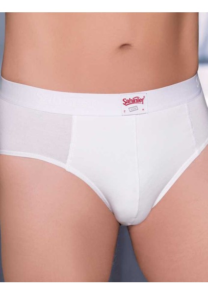 Erkek Likralı Süprem Külot Slip Beyaz Me063