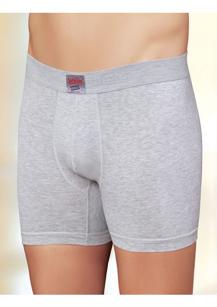Likralı Şahinler Yazılı Torbalı Boxer Gri Me031