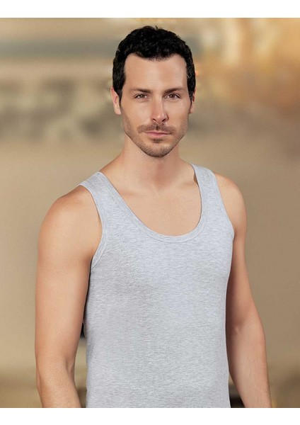 Geniş Askılı Penye Atlet Gri Me005