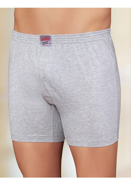 Penye Düğmeli Boxer Gri Me010