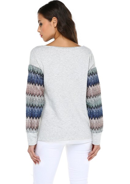 Kadın V Yaka Sweatshirt