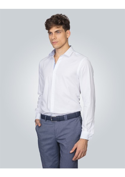 Slim Fit Spor Beyaz Gömlek fiyatları