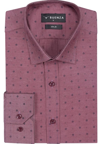 Empirme Opal 01 Slim Fit Uzun Kol Gömlek - Kahverengi