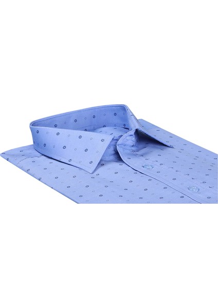Empirme Opal 01 Slim Fit Uzun Kol Gömlek - Mavi