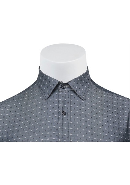 Sry 41110 Slim Fit Uzun Kol Gömlek - Füme fiyatları