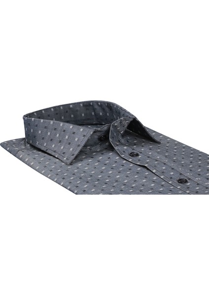 Sry 41110 Slim Fit Uzun Kol Gömlek - Füme modelleri