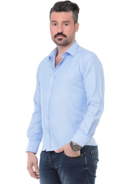 Sry Oxford Slim Fit Uzun Kol Gömlek - Mavi fiyatları
