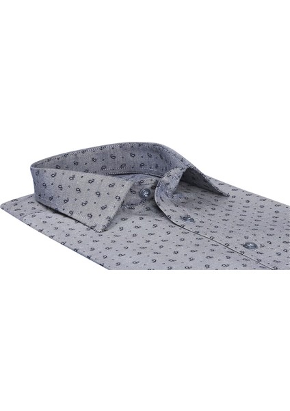 Sry Empirme Samre 01 Slim Fit Uzun Kol Gömlek - Gri fiyatları