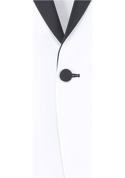 Kevın Ceremony Mono Kruvaze Slim Fit Smokin Takım - Krem