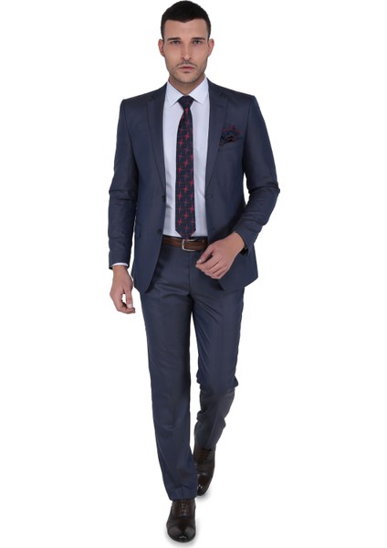 Moreno Slim Fit Mono Tk Yrt Takım Elbise - Kahverengi