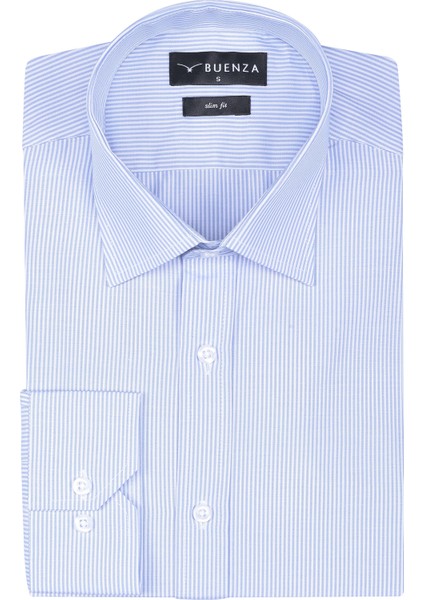 Sry 1029 Uzun Kol Slim Fit Gömlek-Mavi