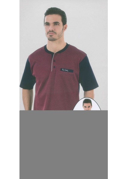 5287 Kısa Kollu Şort İlaveli Üçlü Erkek Pijama Takımı