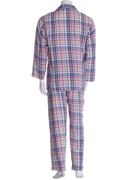 Erkek Ekose Poplin Pijama Takımı