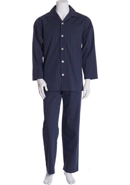 Erkek Çizgili Poplin Pijama Takımı