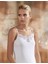 Güpür Yaka İp Askı Ribana Atlet Beyaz Mb006 1