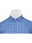 Sry Soft Ekose 047 Slim Fit Uzun Kol Gömlek - Mavi 3