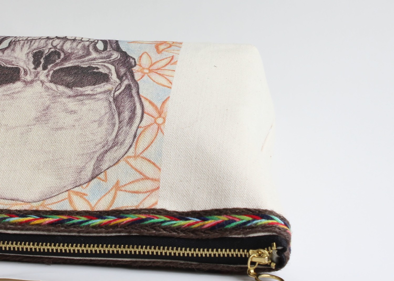 Mumu Kadın Sanatçı Eseri Baskılı Clutch Çanta görsel 3