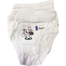 Seher Yıldızı Kız Çocuk Külot Beyaz 6'Lı Paket