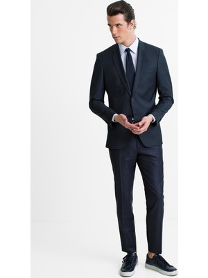 Cacharel Lacivert Slim Fit Ceket