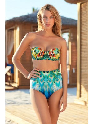 Pierre Cardin Straplez Kaplı Yüksek Bel Bikini 181291