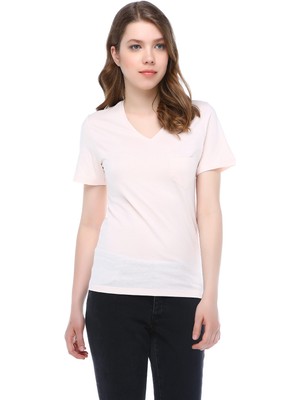 Mumu Kadın Sakura V Yaka Basic Tshirt