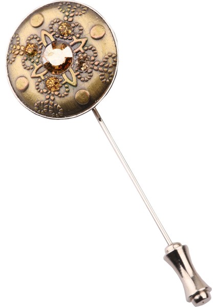 Bronz Taşlı Yaka İğnesi Yı142