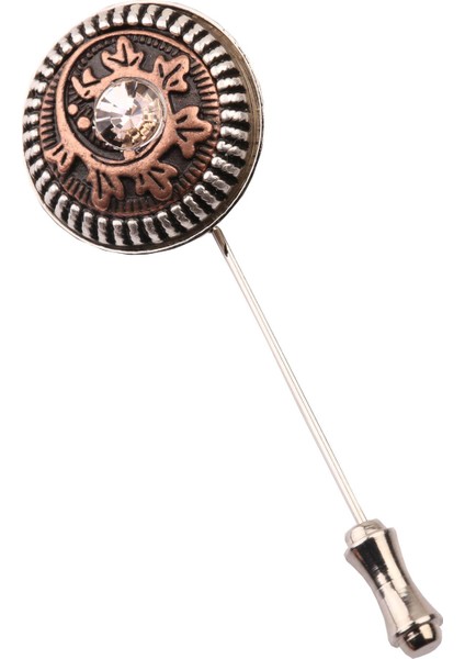 Bronz Taşlı Yaka İğnesi Yı148