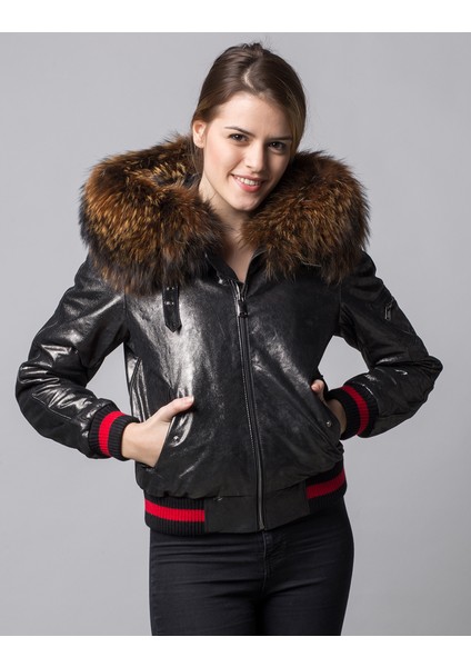 K-18445 Kadın Siyah Mont