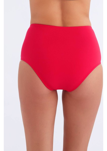 63048 Kırmızı Yüksek Bel Bikini Altı