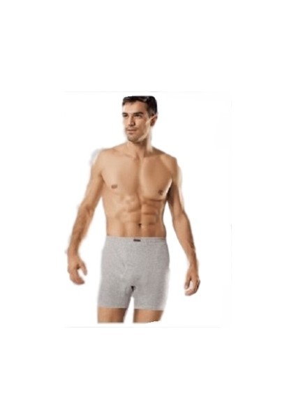 6'lı Paket 0111 Ribana Erkek Boxer Paçalı Arjantin Gri