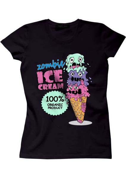 Zombie Ice Cream Kadın Tshirt