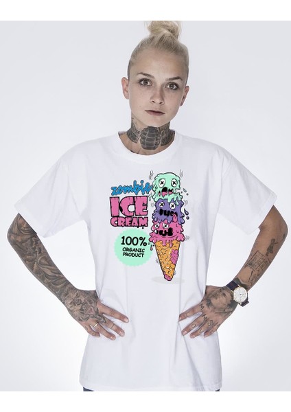 Zombie Ice Cream Kadın Tshirt